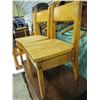 Image 2 : Set of two solid wood child's chairs