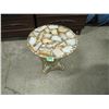 Image 1 : round Epoxy table with cut rock slabs