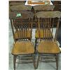 Image 1 : Set of four vintage press back chairs