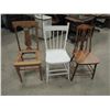 Image 1 : Lot of three wood occasional chairs
