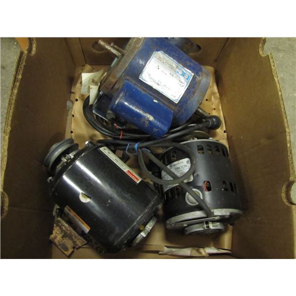 Box with three various electric motors