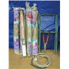 Image 3 : Wood box with  burlap wrap , hedge trimmers, grass whip , hose