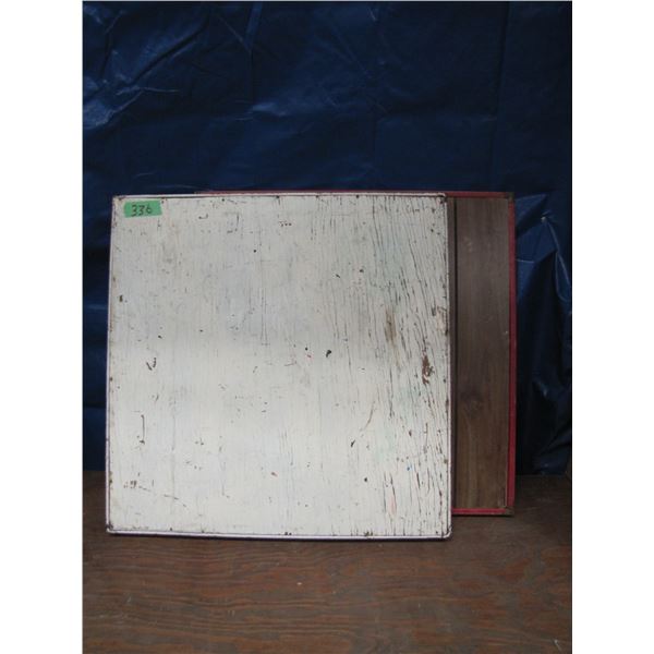 Two folding card tables
