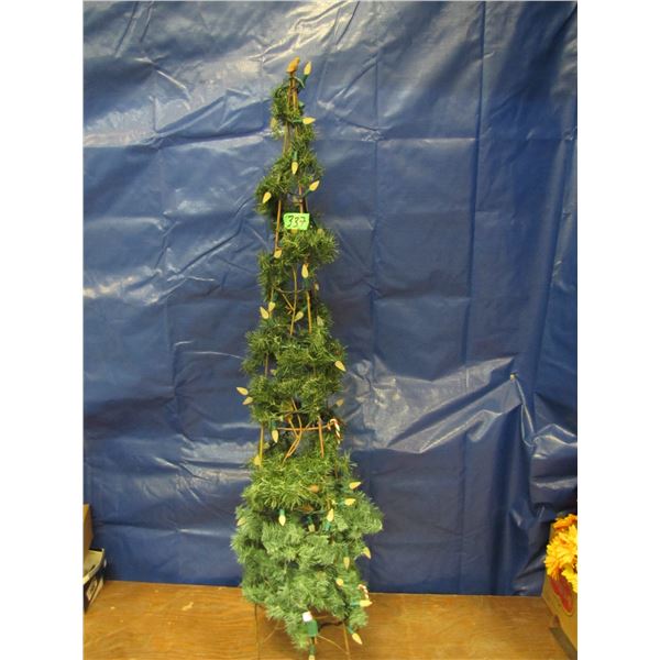 Christmas decoration with lights approximately 60 inches tall