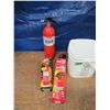 Image 1 : Fire extinguishers two are charged and one needs to be recharged