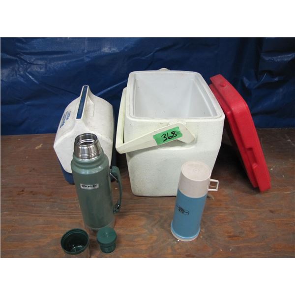 Insulated coolers and thermoses