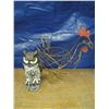 Image 1 : Wire chicken planter and owl