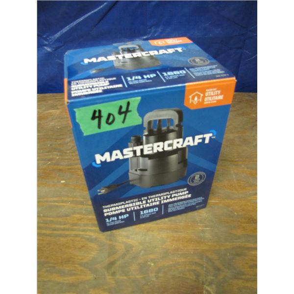 Mastercraft 1/4 horsepower submersible utility pump