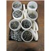 Image 1 : Box of assorted stove bolts and chain