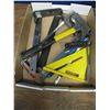 Image 1 : Hammer , hacksaw, small square and miscellaneous