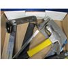 Image 4 : Hammer , hacksaw, small square and miscellaneous