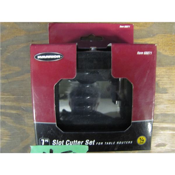 Warrior 7 piece slot cutter set for table routers