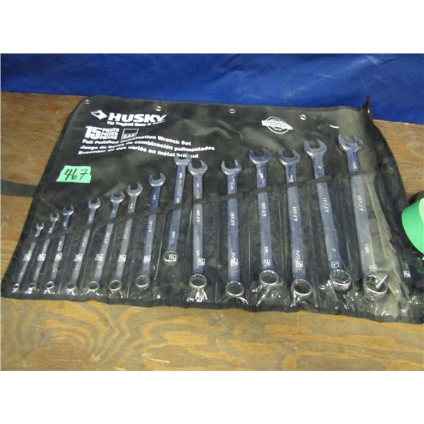 NOT COMPLETE Husky  combination wrench set  --  NOTE : 1 1/4 WRENCH MISSING