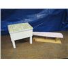 Image 1 : wood step stool and sm ironing board