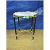 Image 1 : small brass & glass side table - some paint flaking