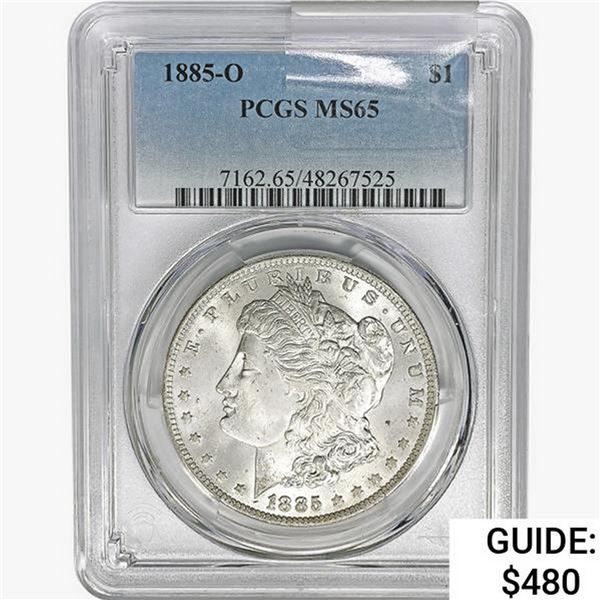 1885-O Morgan Silver Dollar PCGS MS65