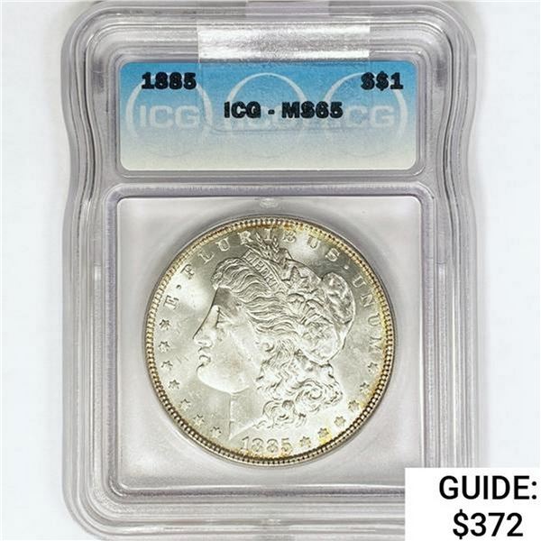 1885 Morgan Silver Dollar ICG MS65