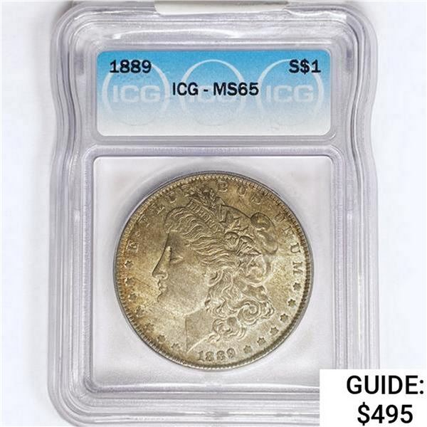 1889 Morgan Silver Dollar ICG MS65