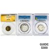 Image 1 : 1924-1966 [3] 1 1C, 1 25C, 1 50C ANACS/PCGS