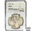 Image 1 : 1923 Silver Peace Dollar NGC MS65