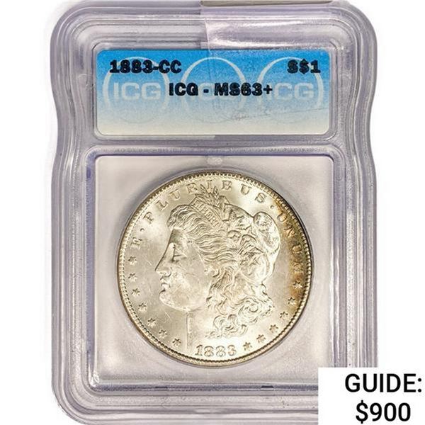 1883-CC Morgan Silver Dollar ICG MS63+
