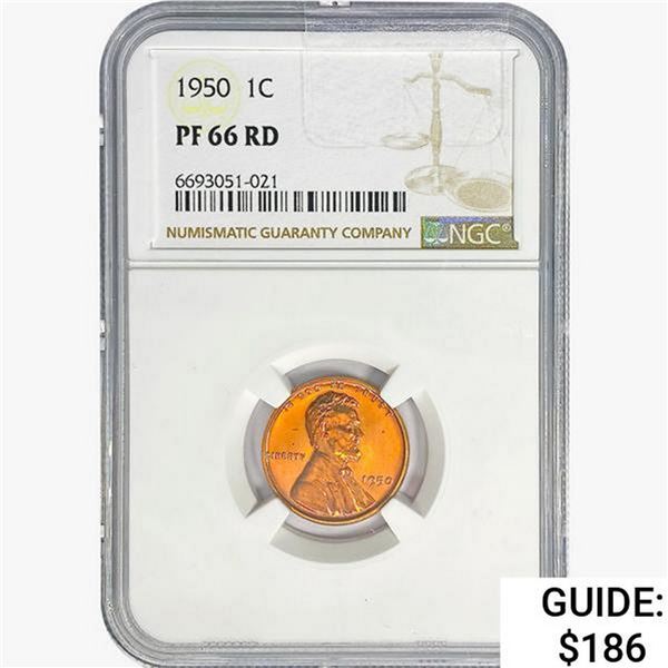 1950 Wheat Cent NGC PF66 RD