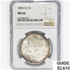 Image 1 : 1884-CC Morgan Silver Dollar NGC MS66