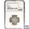 Image 1 : 1831 Capped Bust Quarter NGC AU55 B-1,SM. Letters