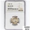Image 1 : 1938 Jefferson Nickel NGC MS65 5FS