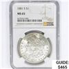 Image 1 : 1881-S Morgan Silver Dollar NGC MS65