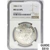 Image 1 : 1884-O Morgan Silver Dollar NGC MS62 DPL