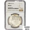 Image 1 : 1884-CC Morgan Silver Dollar NGC MS63