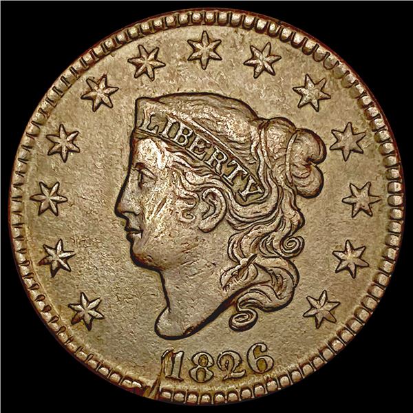 1826 Coronet Head Large Cent NEARLY UNCIRCULATED