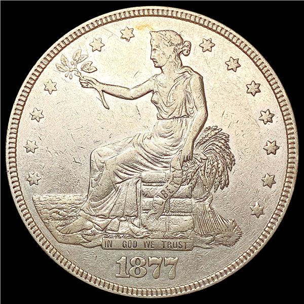 1877 Silver Trade Dollar CLOSELY UNCIRCULATED