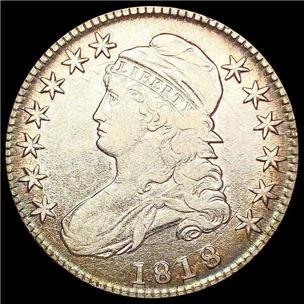 1818 Capped Bust Half Dollar NEARLY UNCIRCULATED