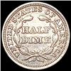 Image 2 : 1853 Arws Seated Liberty Half Dime CLOSELY UNCIRCU