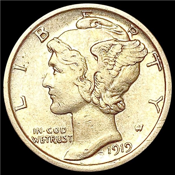 1919-D Mercury Dime CLOSELY UNCIRCULATED