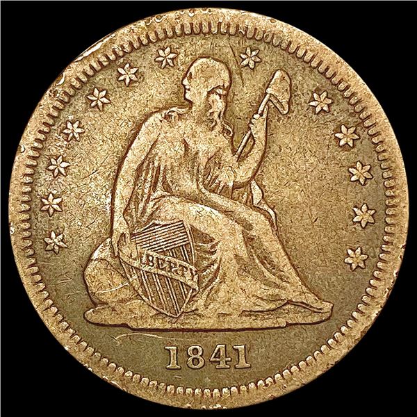 1841-O Seated Liberty Quarter NICELY CIRCULATED