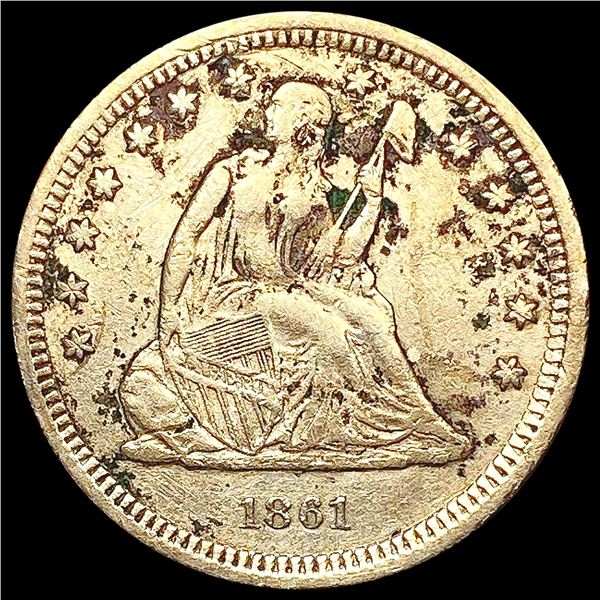 1861 Seated Liberty Quarter CLOSELY UNCIRCULATED