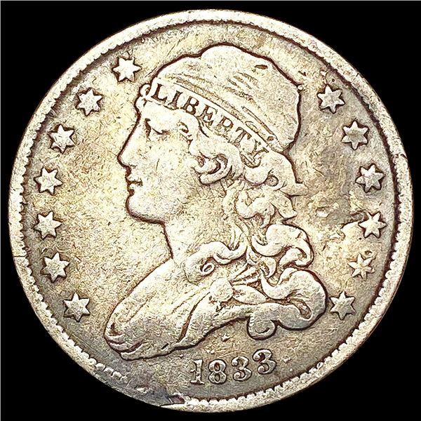 1833 Capped Bust Quarter NICELY CIRCULATED