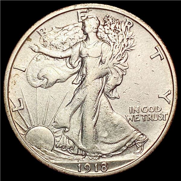 1918-S Walking Liberty Half Dollar CLOSELY UNCIRCU