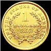 Image 2 : 1853 Rare Gold Dollar CLOSELY UNCIRCULATED