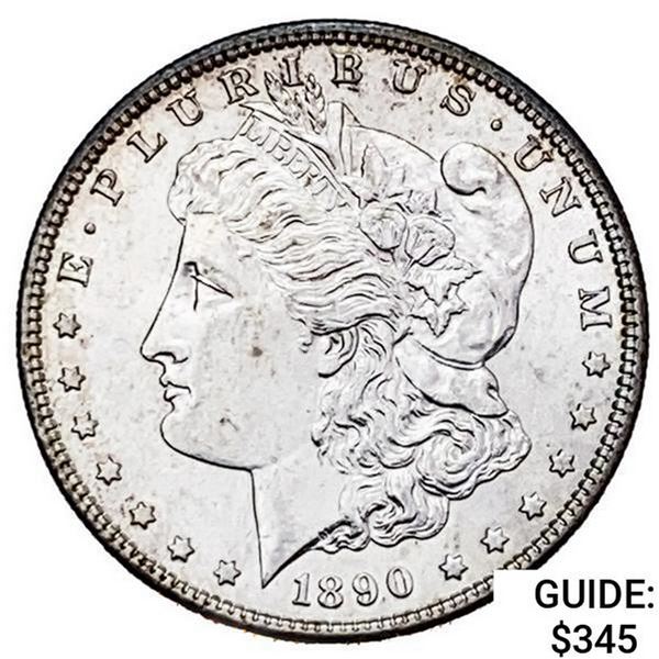 1890-S UNC Morgan Silver Dollar W/ANICS Photo Cert