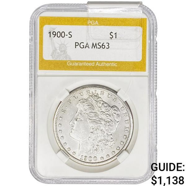 1900-S Morgan Silver Dollar PGA MS63