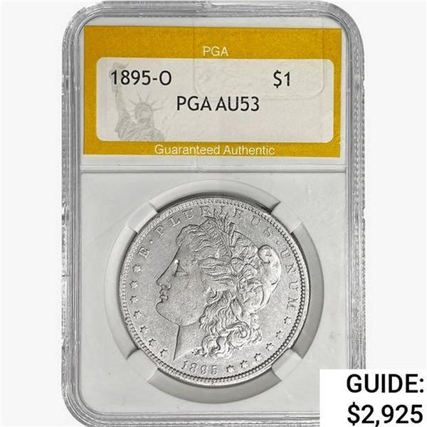1895-O Morgan Silver Dollar PGA AU53