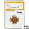 Image 1 : 1870 Indian Head Cent PGA MS64+ RED