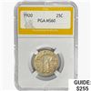 Image 1 : 1920 Standing Liberty Quarter PGA MS60