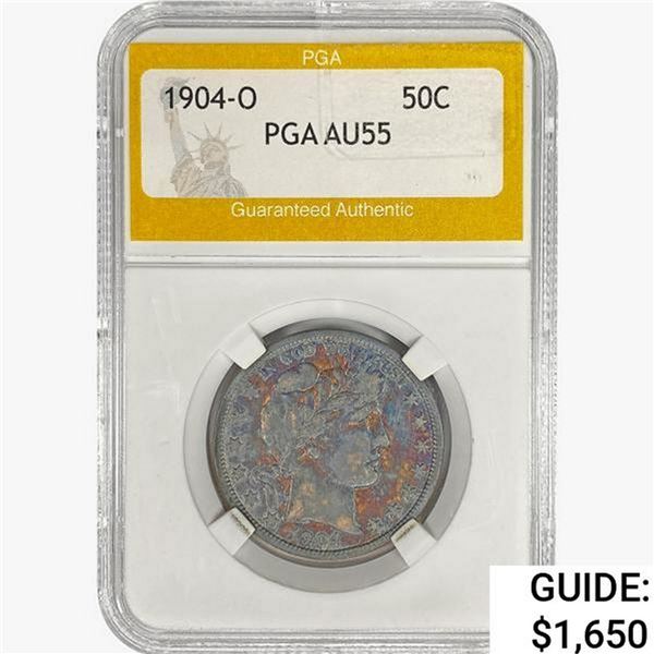 1904-O Barber Half Dollar PGA AU55