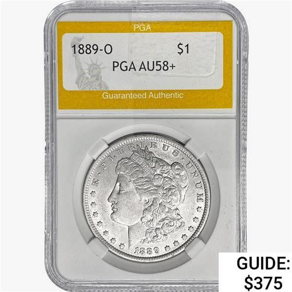 1889-O Morgan Silver Dollar PGA AU58+