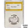 Image 1 : 1929 Standing Liberty Quarter PGA MS61